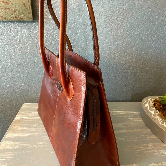 Authentic The Trend Italian brown leather tote. - Picture 11 of 16